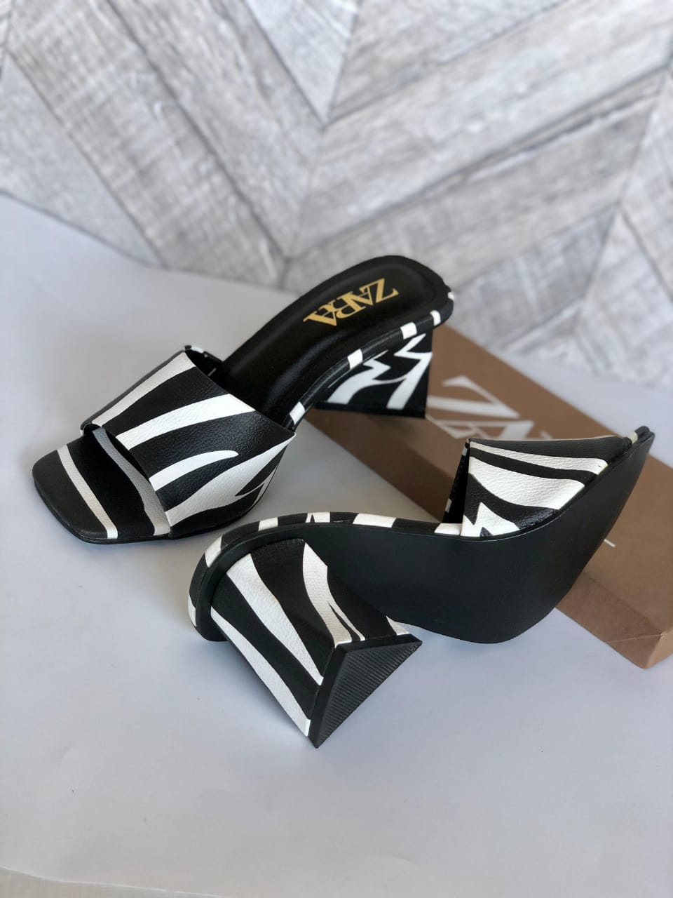 ZARA ZEBRA HEELS