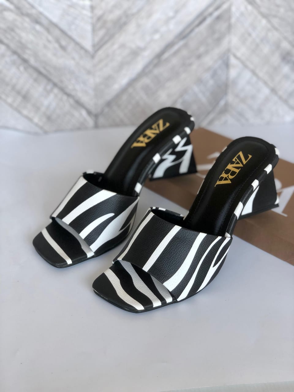 ZARA ZEBRA HEELS