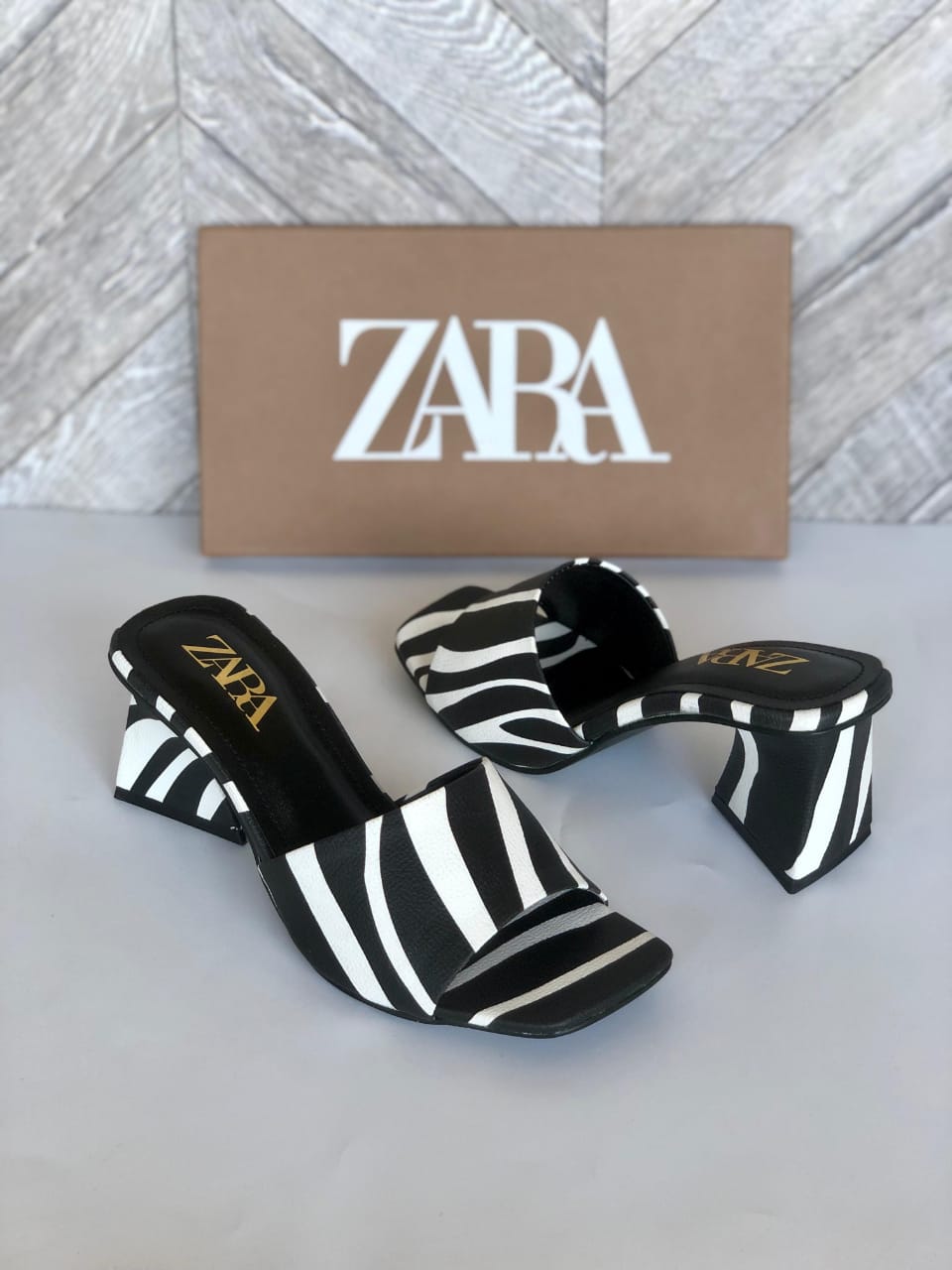 ZARA ZEBRA HEELS